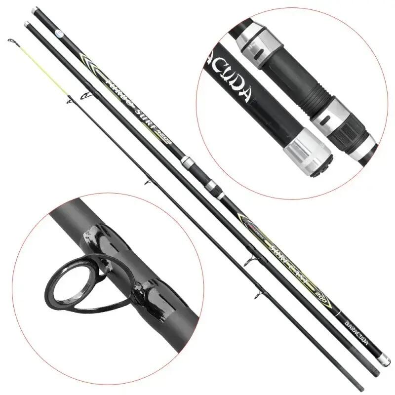 Lanseta mix carbon surf/stationar Baracuda Turbo Surf 4.2 m A 200 g 2/4