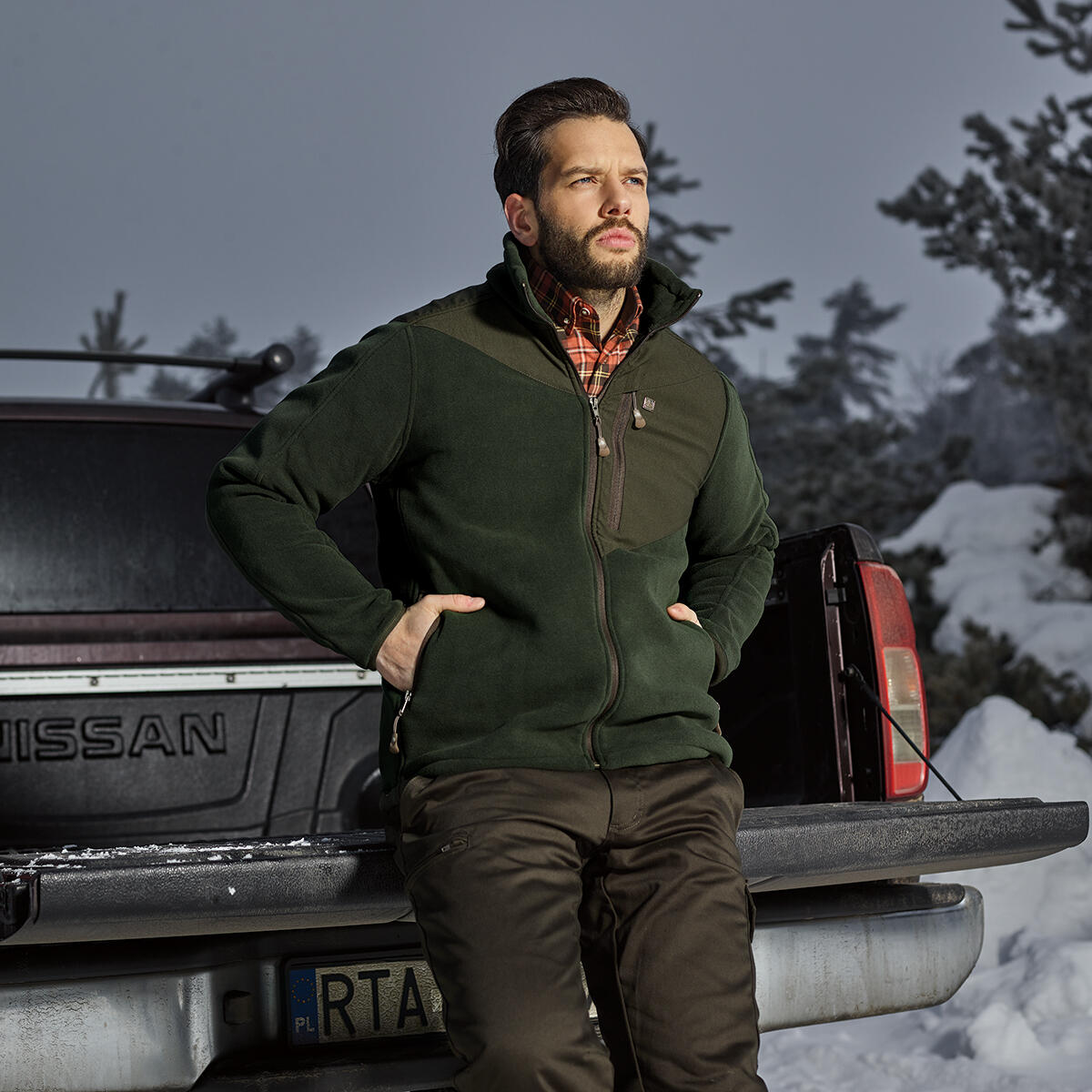 Lovecký pánský fleece Elk s 5 kapsami 4/5