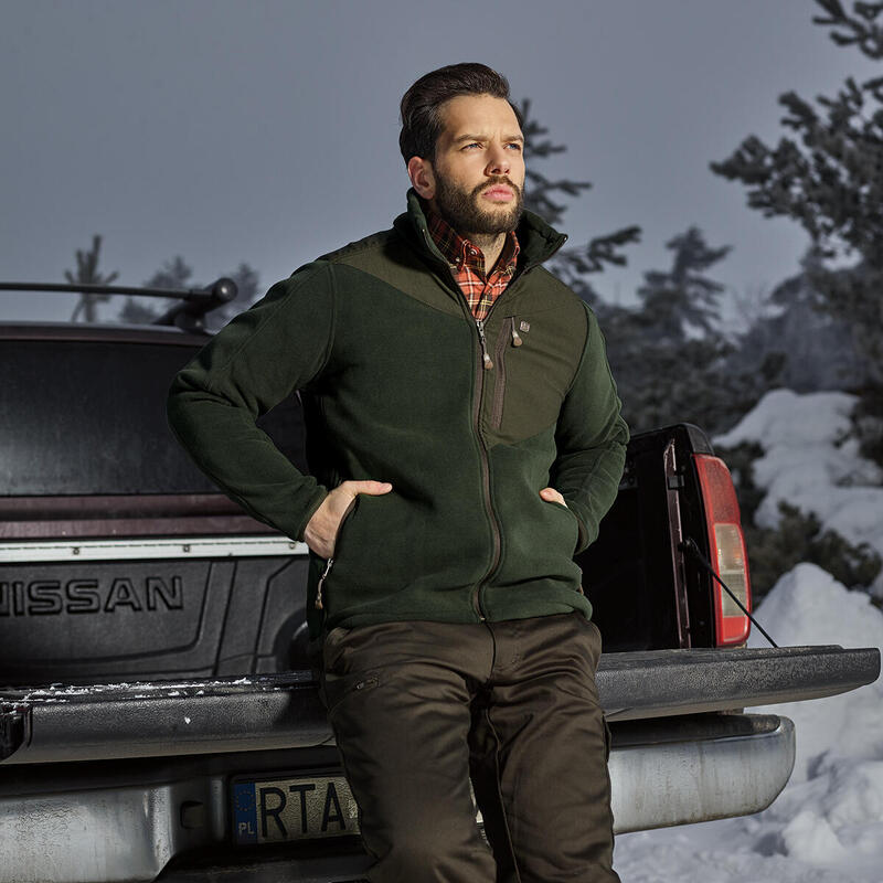 Lovecký pánský fleece Elk s 5 kapsami