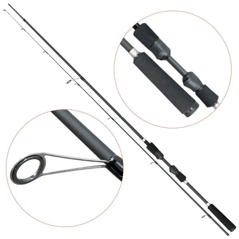 Lanseta clean/pastrav din carbon Black Pearl 2.1m, 2 tronsoane, actiune 1-5 g 2/5