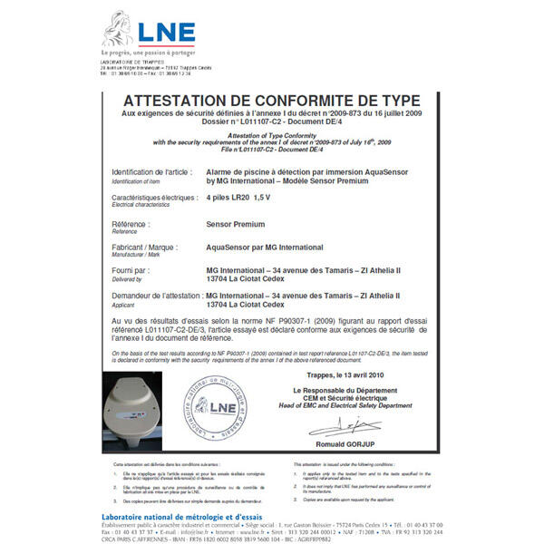 Alarme de piscine aqua sensor premium 3/4