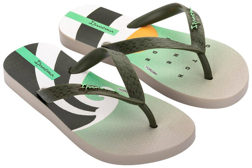Ipanema Jr. dziecięce klapki beżowo-zielone 35-36