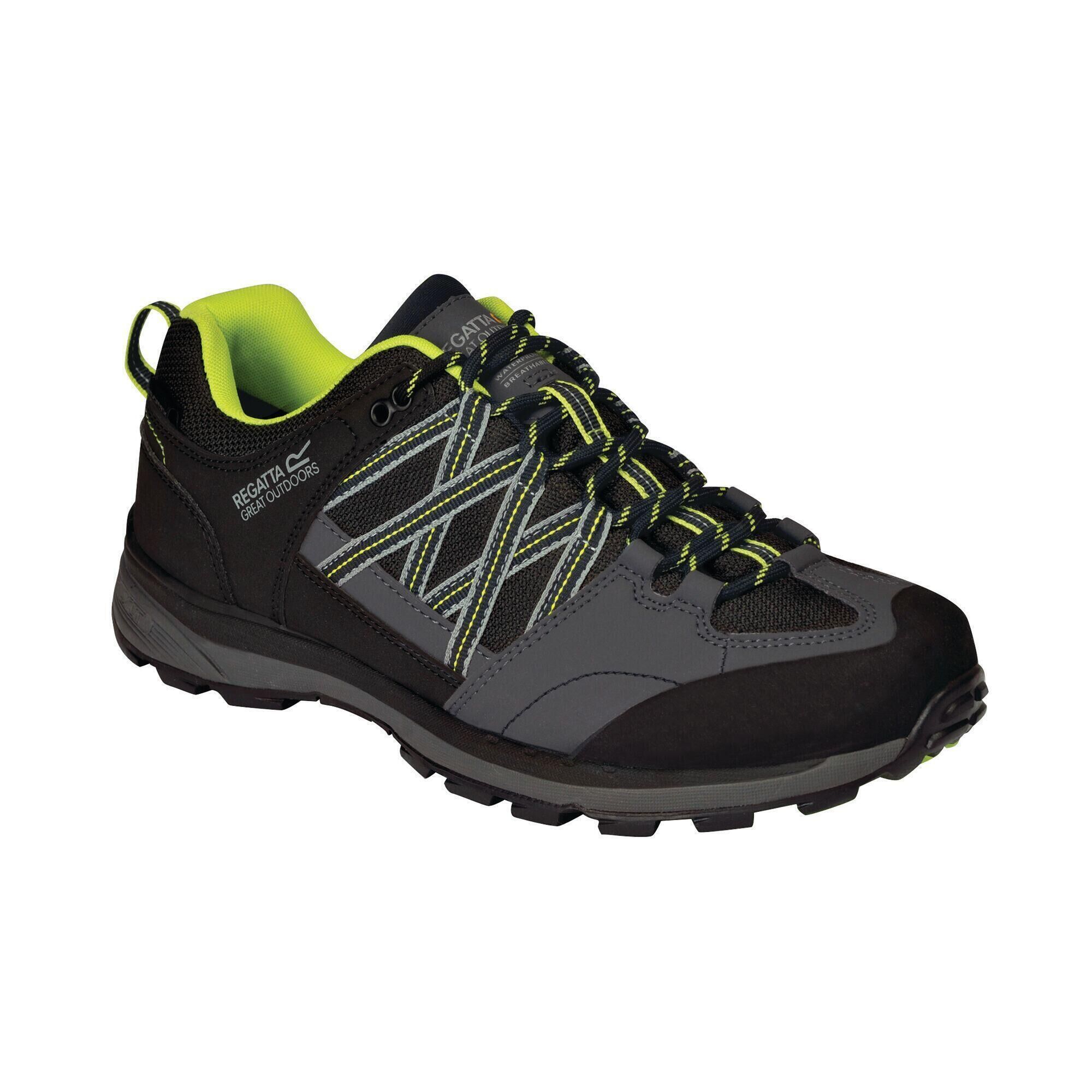 REGATTA Samaris II Men's Hiking Shoes - Black/Light Green