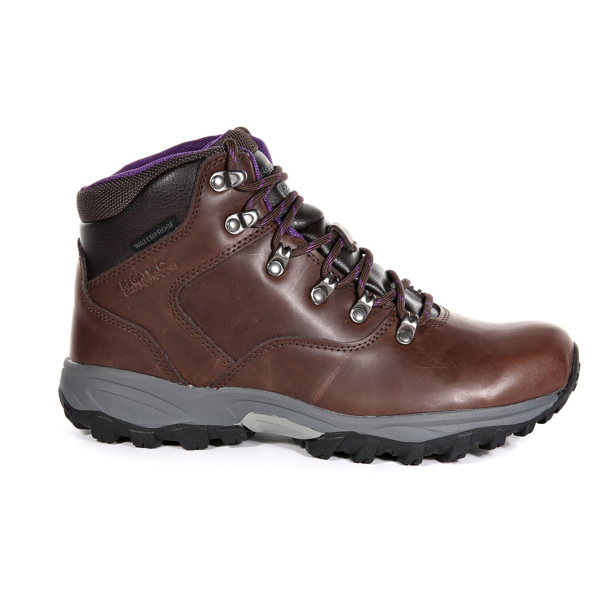 REGATTA Great Outdoors Womens/Ladies Bainsford Waterproof Hiking Boots (Chestnut/Alpine