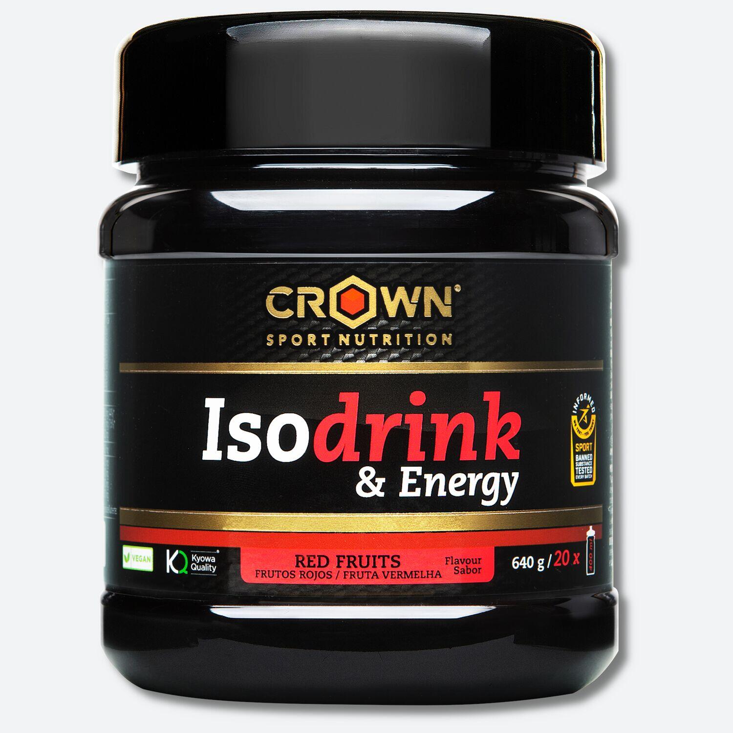 CROWN SPORT NUTRITION Lata com 640g de isotónico em pó ‘Isodrink & Energy‘ Frutas Vermelhas