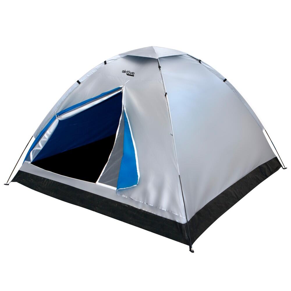 Aktive - Tente 4 Hommes 205x205x130 Cm Aktive - Abris - Gris - Taille Unique - Decathlon