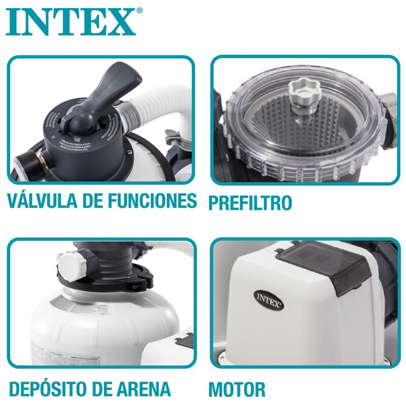 Depuradora arena INTEX krystal clear 10.500 litros/hora 0,60 hp