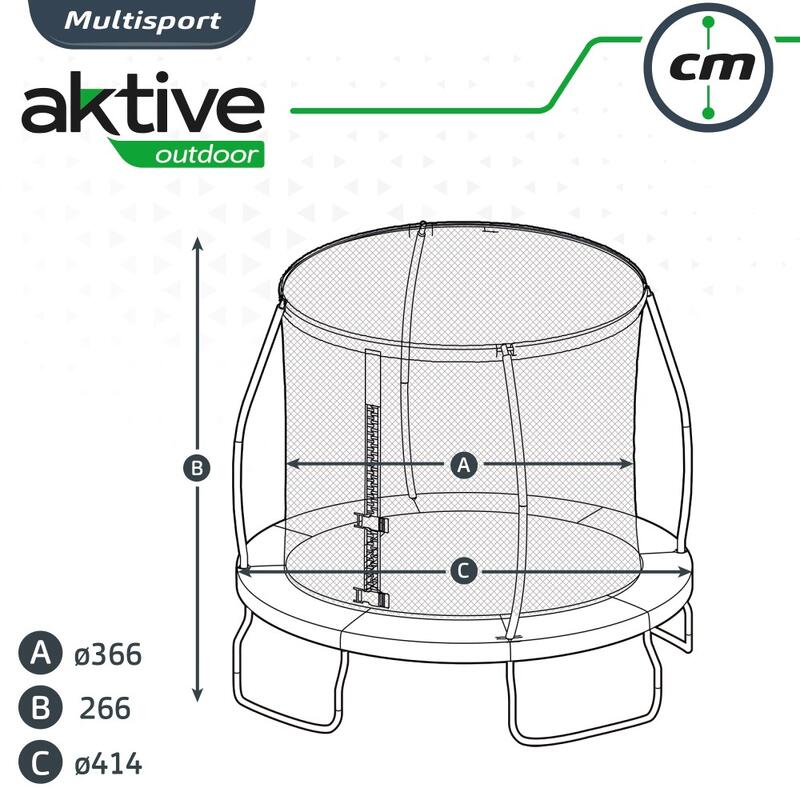 Trampolim para crianças 366 cm diâmetro Aktive Sports