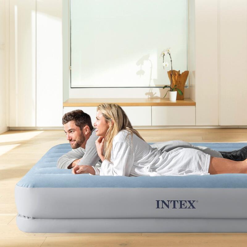 Raised Comfort - Matelas d'air - Double - Pompe Intégrée - 203x152x36 cm