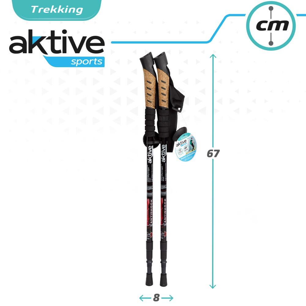 Par bastões de caminhada alumínio 135 cm Aktive Sports 7/7