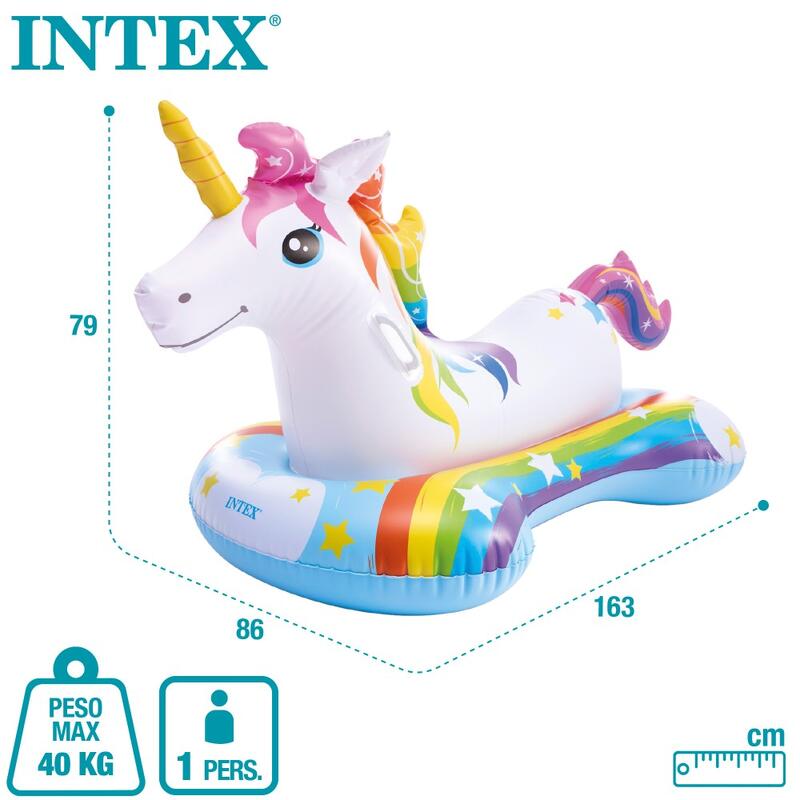 Intex 57552NP - Cavalcabile Unicorno, 163x86 cm
