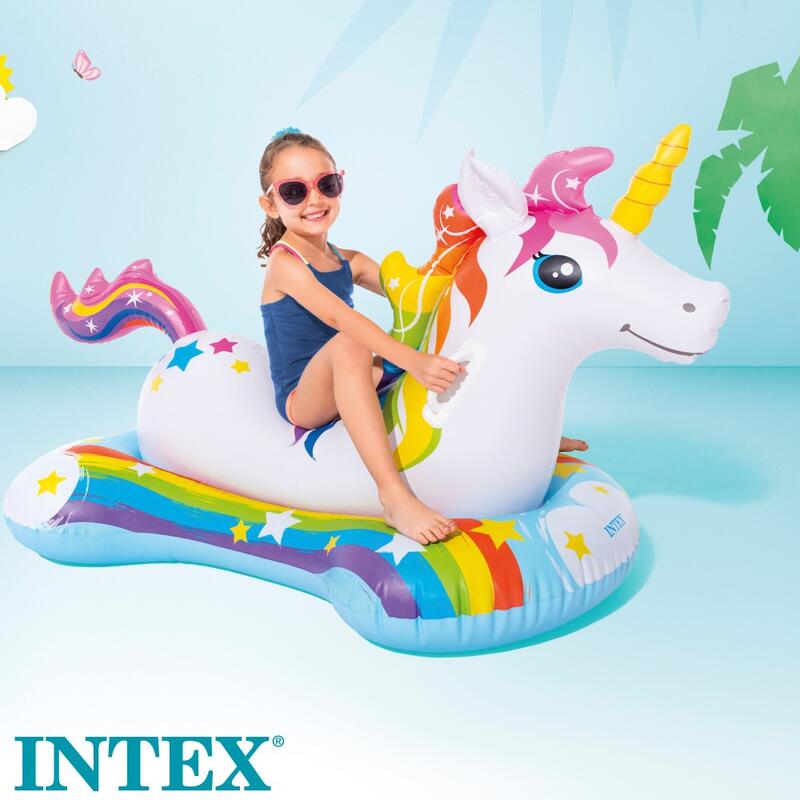Colchoneta hinchable infantil unicornio INTEX