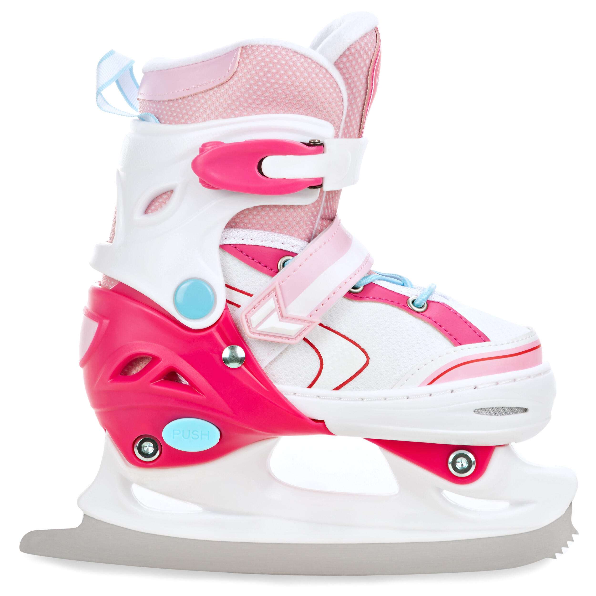 Kunstschaatsen 2in1 Verstelbare Wielen Lia Wit/Roze 7/7
