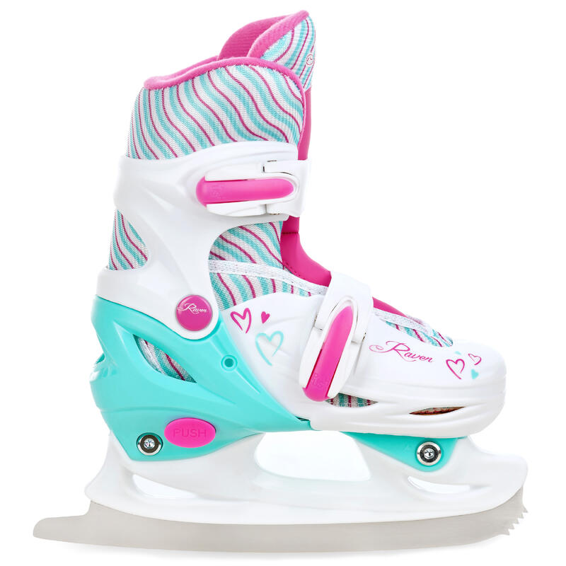 Patines Ajustables 2en1 Ruedas Luminosas LED Loret Blanco/Menta