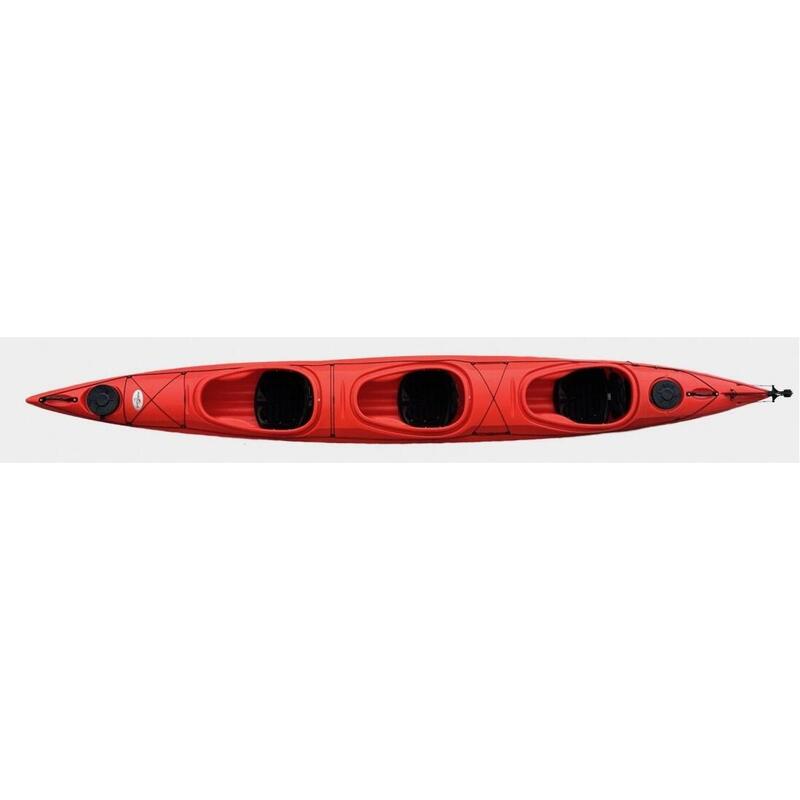 Kajak trzyosobowy turystyczny do pływania Scorpio kayak Tercet luk ster
