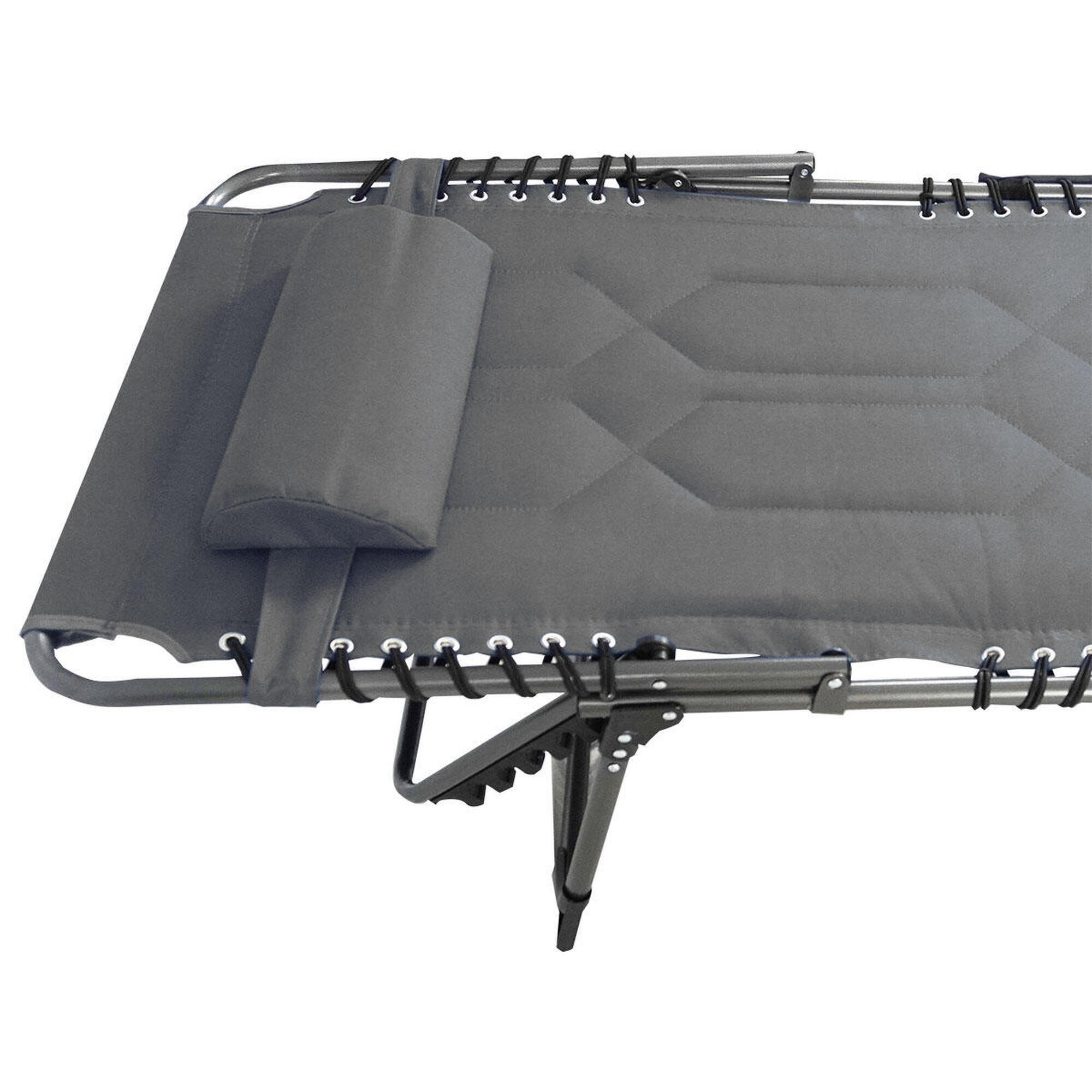 Campingbed, inklapbaar veldbed, XXL - campingligstoel, extra breed, 190