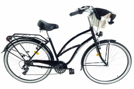Bicicletta donna Cruiser Bianca Allu 28" 160-185 cm 7 velocità Blu