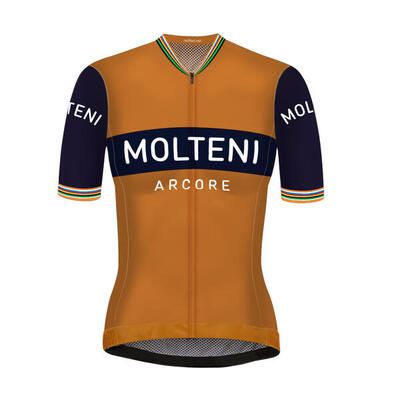 Retro dames wielershirt molteni oranje - redted