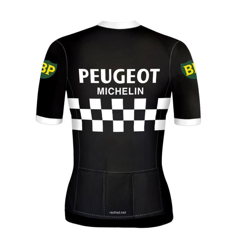 Camisola de ciclismo para mulher   Peugeot Preto - REDTED