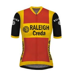 MAILLOT CYCLISME VINTAGE FEMMES TI-RALEIGH - REDTED