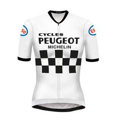 MAILLOT CYCLISME VINTAGE FEMMES PEUGEOT BLANC - REDTED