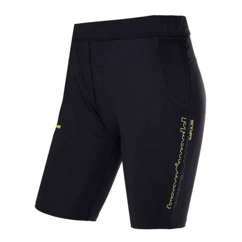 Pantalón corto running múltiples bolsillos Hombre Kiprun Marathon negro