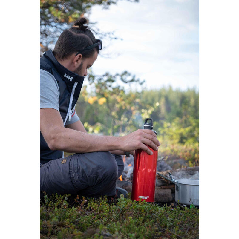 Botella De Aluminio Sigg 0,75L Roja Deporte Sin Bpa