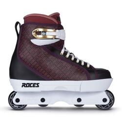 Garçons et filles chaussures de patin à roulettes blanches tendance à  quatre roues lacets chaussures de patin à roulettes pour le printemps
