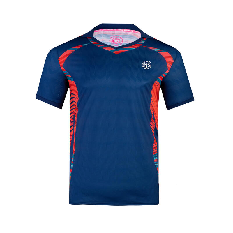 Eren Tech Polo - neon red/dark blue