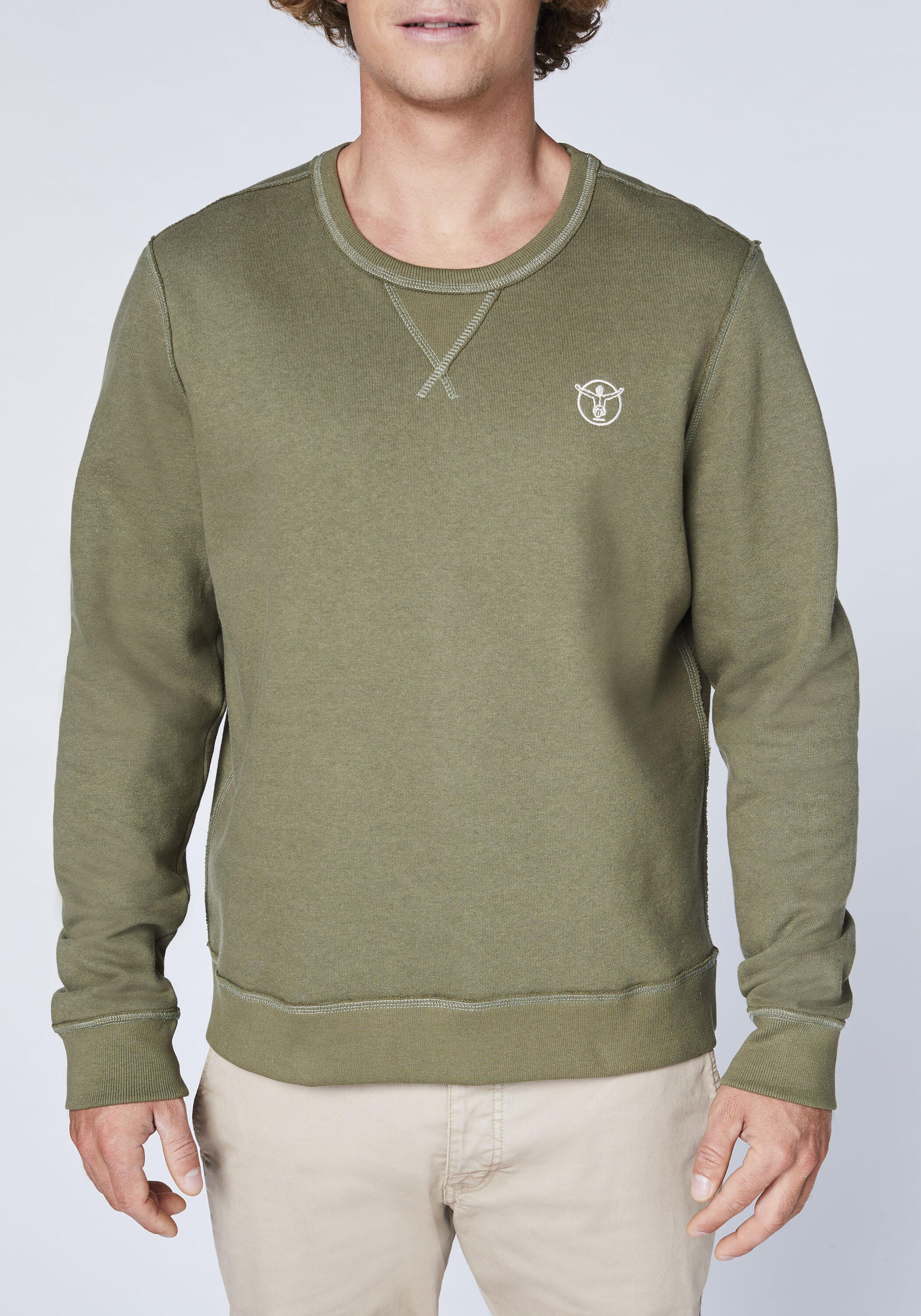 Sweater im Basic-Look mit Logo-Motiv 7/7