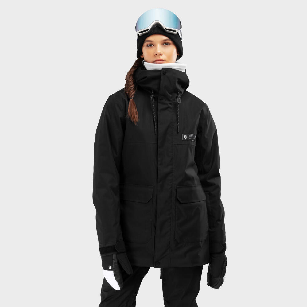 SIROKO Giacca sportiva invernale premium da donna ULTIMATE Pro Gstaad Nero