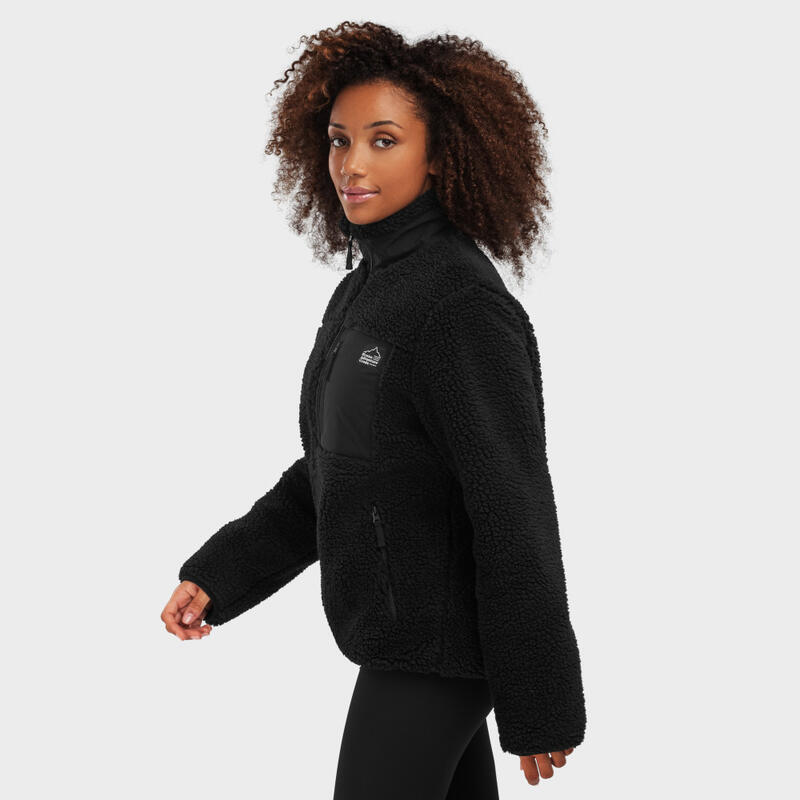 Chaqueta sherpa mujer lifestyle Blackcomb-W SIROKO Negro