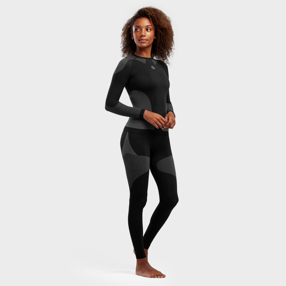 Sous maillot de compression femme Sports d hiver Drystone Noir