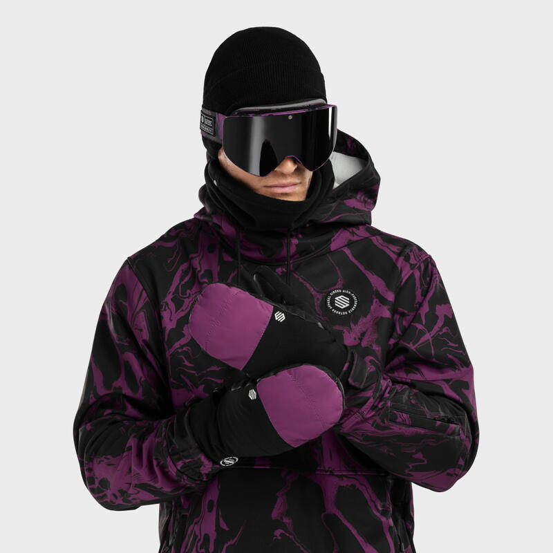 Fäustlinge Wintersport SIROKO Pitztal Grape Schwarz Herren und Damen