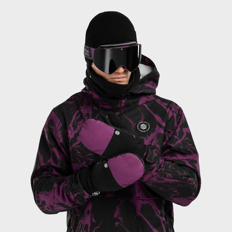Moufles thermiques Sports d'hiver SIROKO Pitztal Grape Noir Homme et Femme