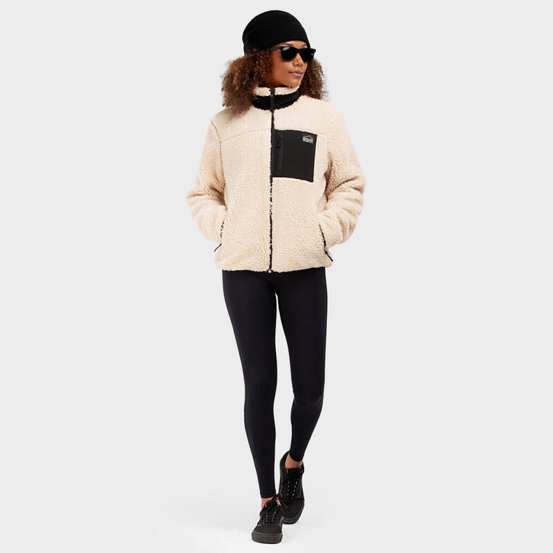 Damen Lifestyle sherpajacke für Levi-W SIROKO Beige