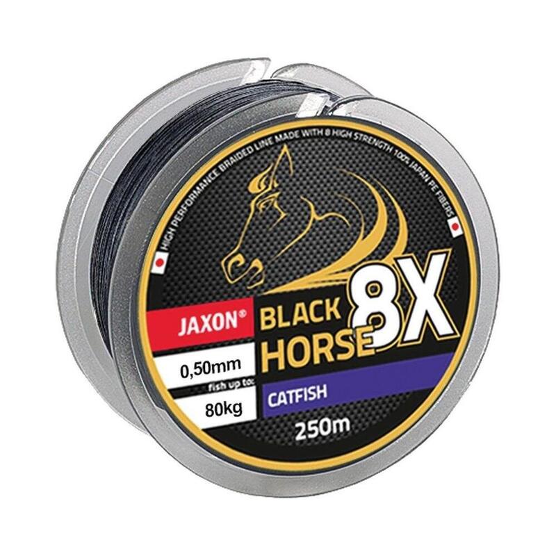 Plecionka Jaxon Black Horse 8X Catfish 0,50mm 250m 80kg