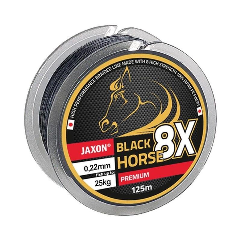 Plecionka Jaxon Black Horse 8X Premium 0,12mm 125m 10kg