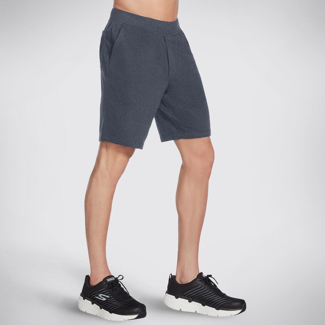 Férfi rövidnadrág, Skechers Explore Short, sötétkék 3/4