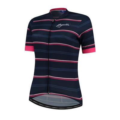 Fietsshirt korte mouwen dames stripe