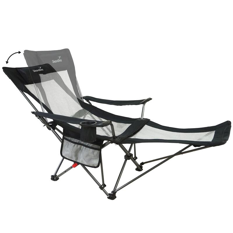 Chaise pliante relax Toras - avec repose-pieds - Camping