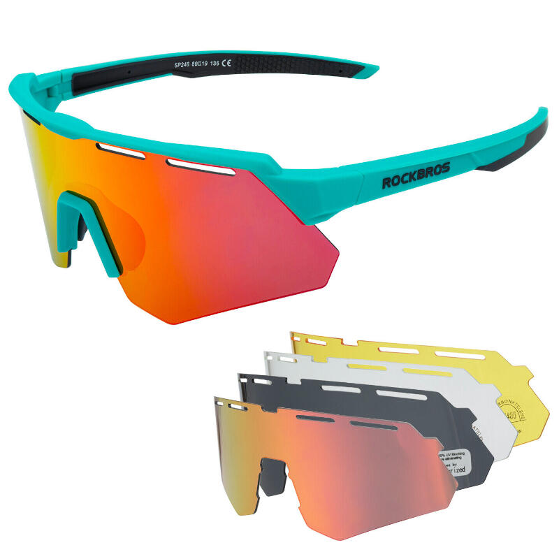 Okulary rowerowe z 4 wymiennymi szkłami Rockbros RB600 2/7