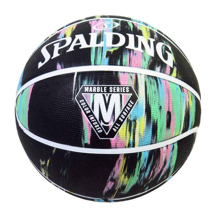 Marbles Black Pastel Adult Rubber Basketball - Black