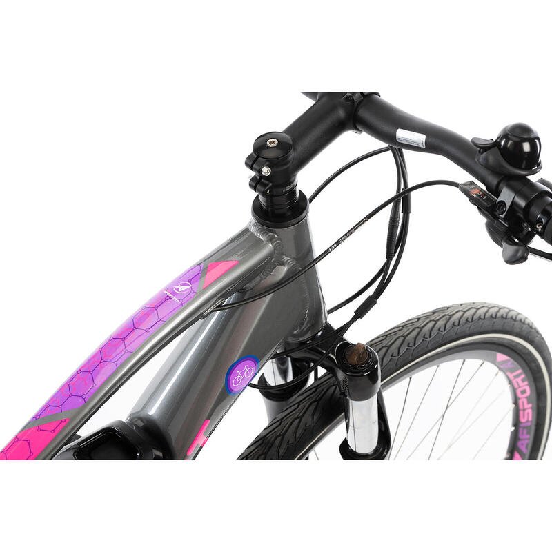 Bicicleta Electrica Afisport C17 - 28 Inch, S-M, Gri-Mov