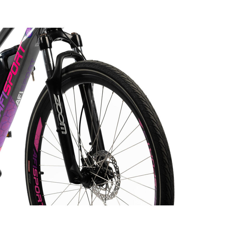 Bicicleta Electrica Afisport C17 - 28 Inch, M-L, Gri-Mov