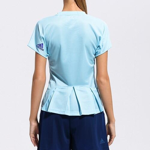 TAPE 女士羽毛球短袖上衣 - 淺藍色