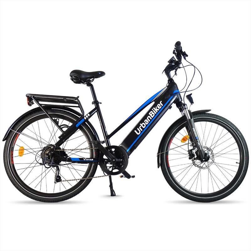 Vélo Électrique Urbanbiker  VTC Viena 23 bleu, Roues 26",960WH(48v 20Ah)