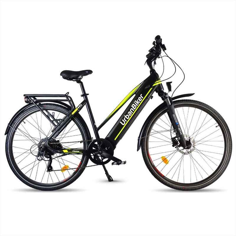 Viena Urbanbiker Trekking E-Bike in gelb 720Wh 48V 15Ah Medien 1