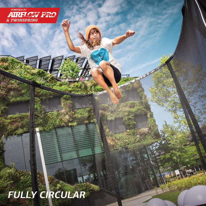 Trampolina BERG Champion ECO Regular Prostokątna + Siatka 410x250 Zielona