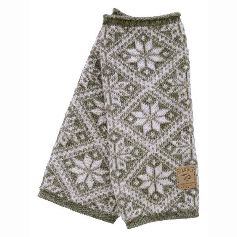 Gestrickter Handwärmer aus Wolle Freya Lichen Green 21 - Einheitsgröße - Grün